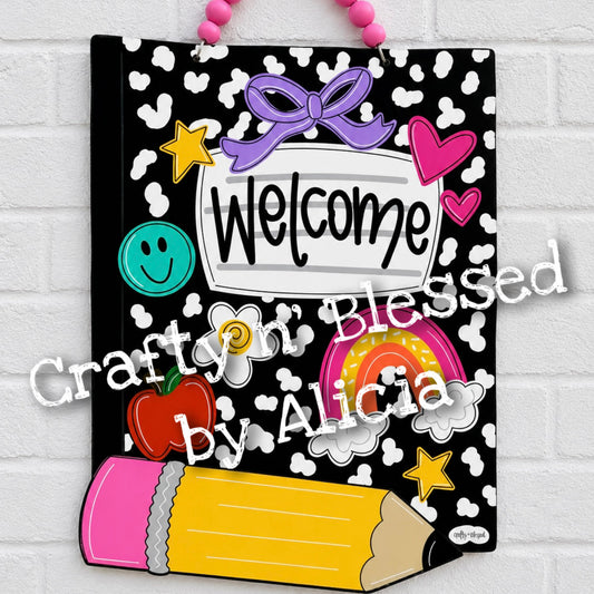 Composition Notebook Classroom Door Hanger