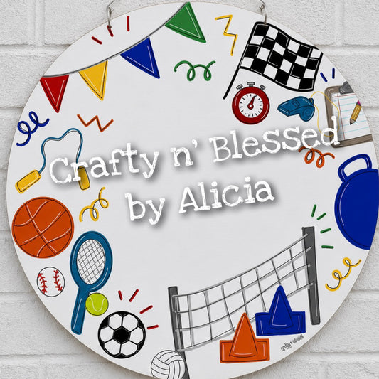 P.E. Classroom Door Hanger