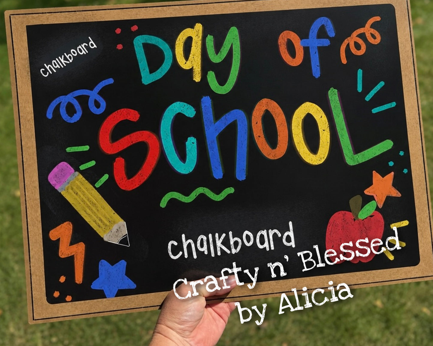 Primary Color Back to School w/chalkboard sections
