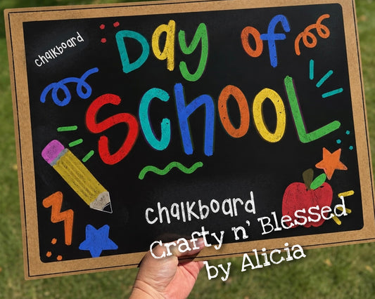 Primary Color Back to School w/chalkboard sections