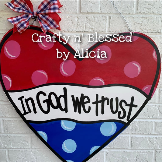 Americana Heart Door Hanger