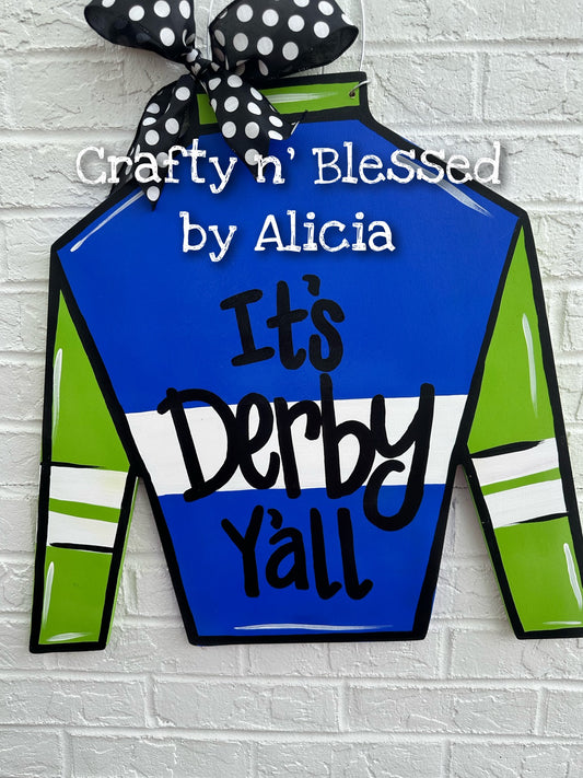 Derby Jockey Silk Door Hanger