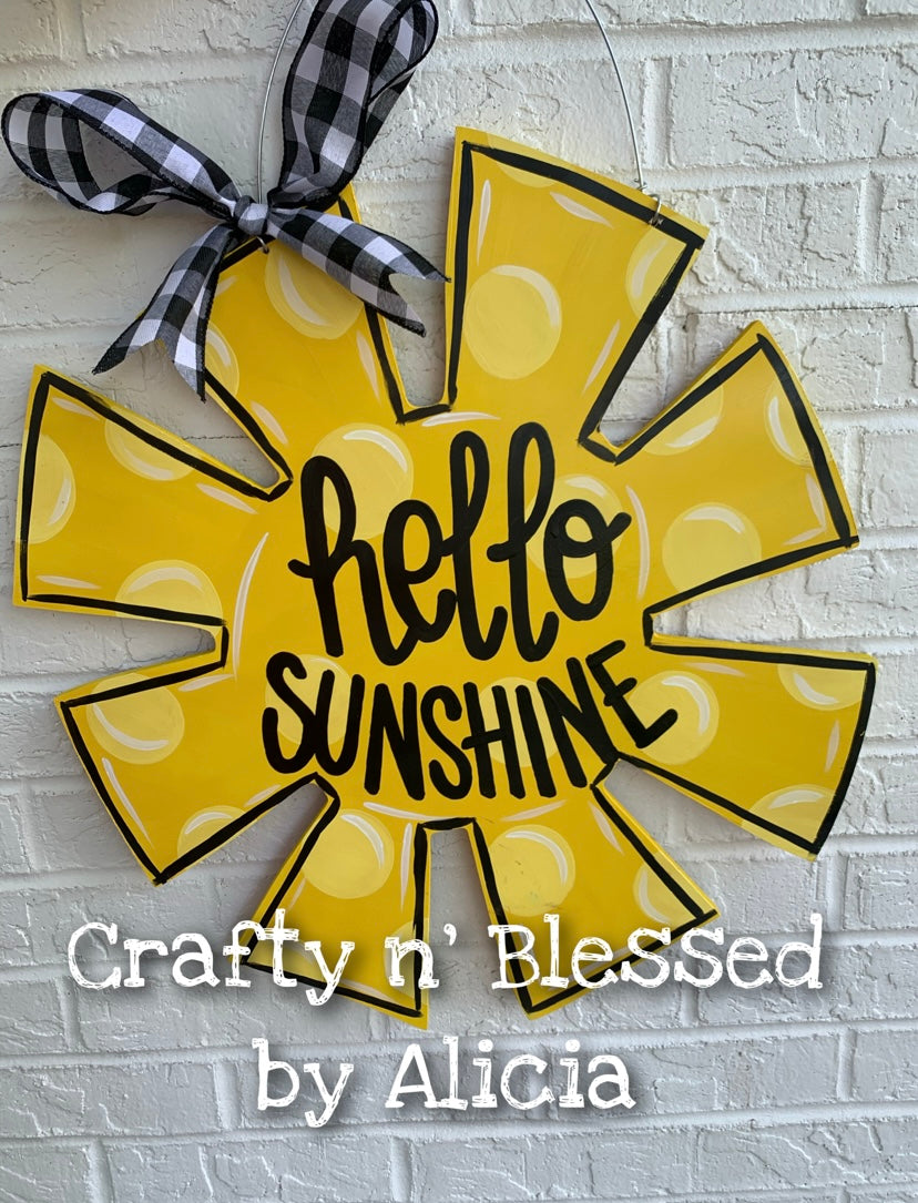 Hello Sunshine Door Hanger