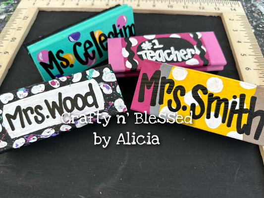 Ready to Personalize Painted Wood Backed Eraser