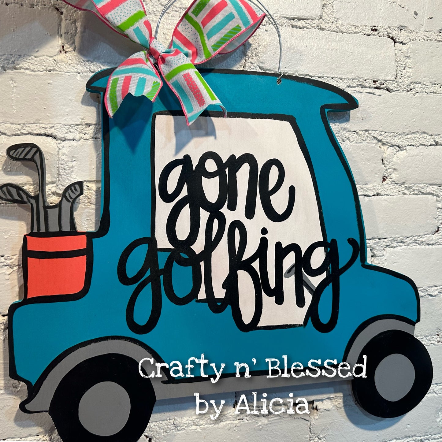 Personalized Golf Cart Door Hanger