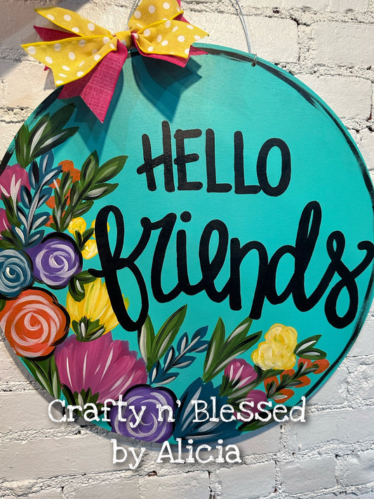 Wildflower Circle Door Hanger