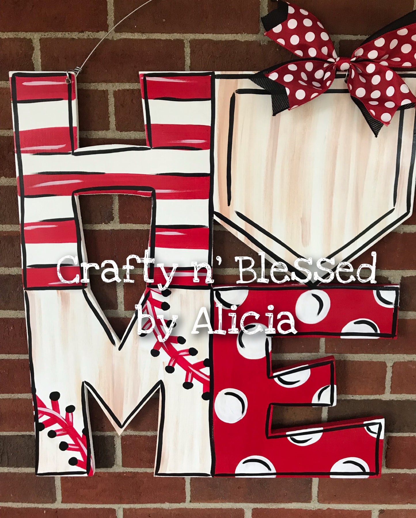 HOME Baseball Door Hanger