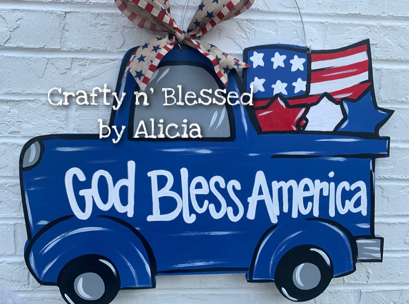 Patriotic Truck Door Hanger