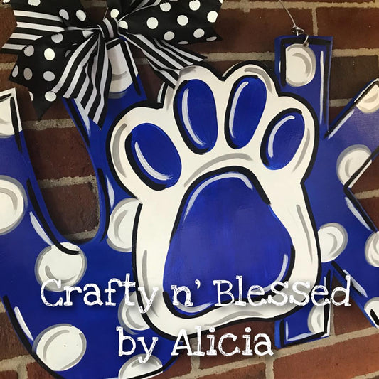 Personalized UK Paw Door Hanger