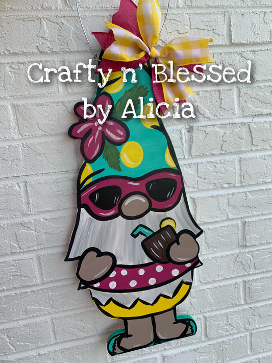 Aloha Gnome Door Hanger