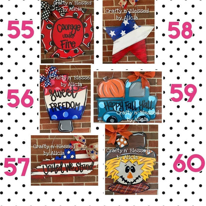 BLANK Adult DIY Door Hanger