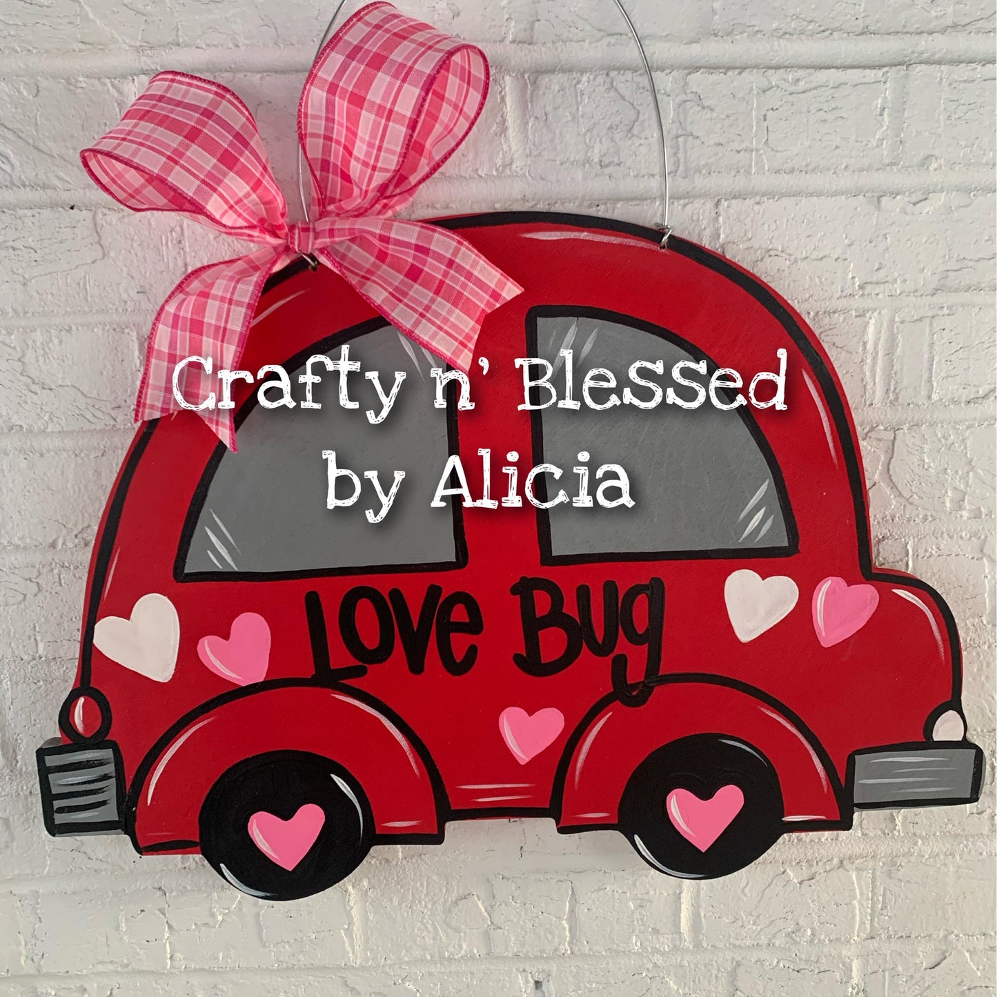 Valentine's Day Lovebug Door Hanger