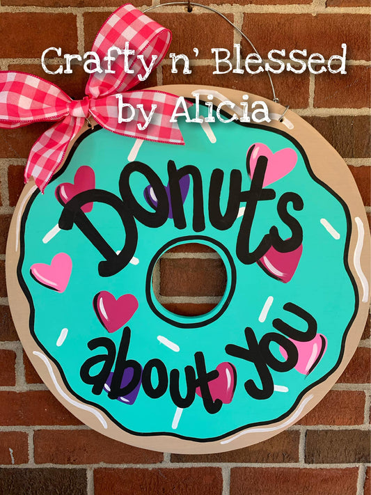 Valentine's Day Heart Donut Door Hanger