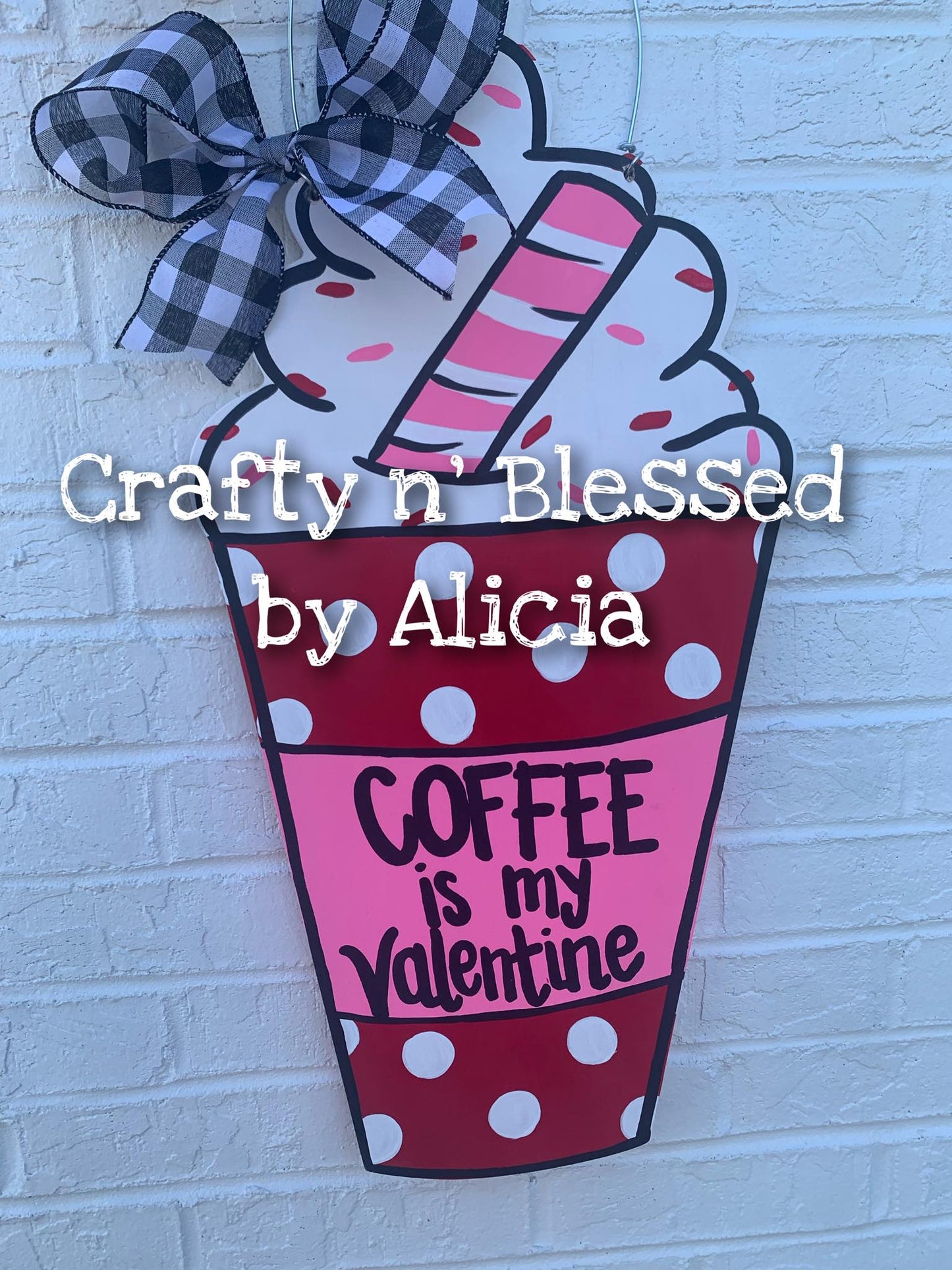 Valentine's Day Coffee Door Hanger