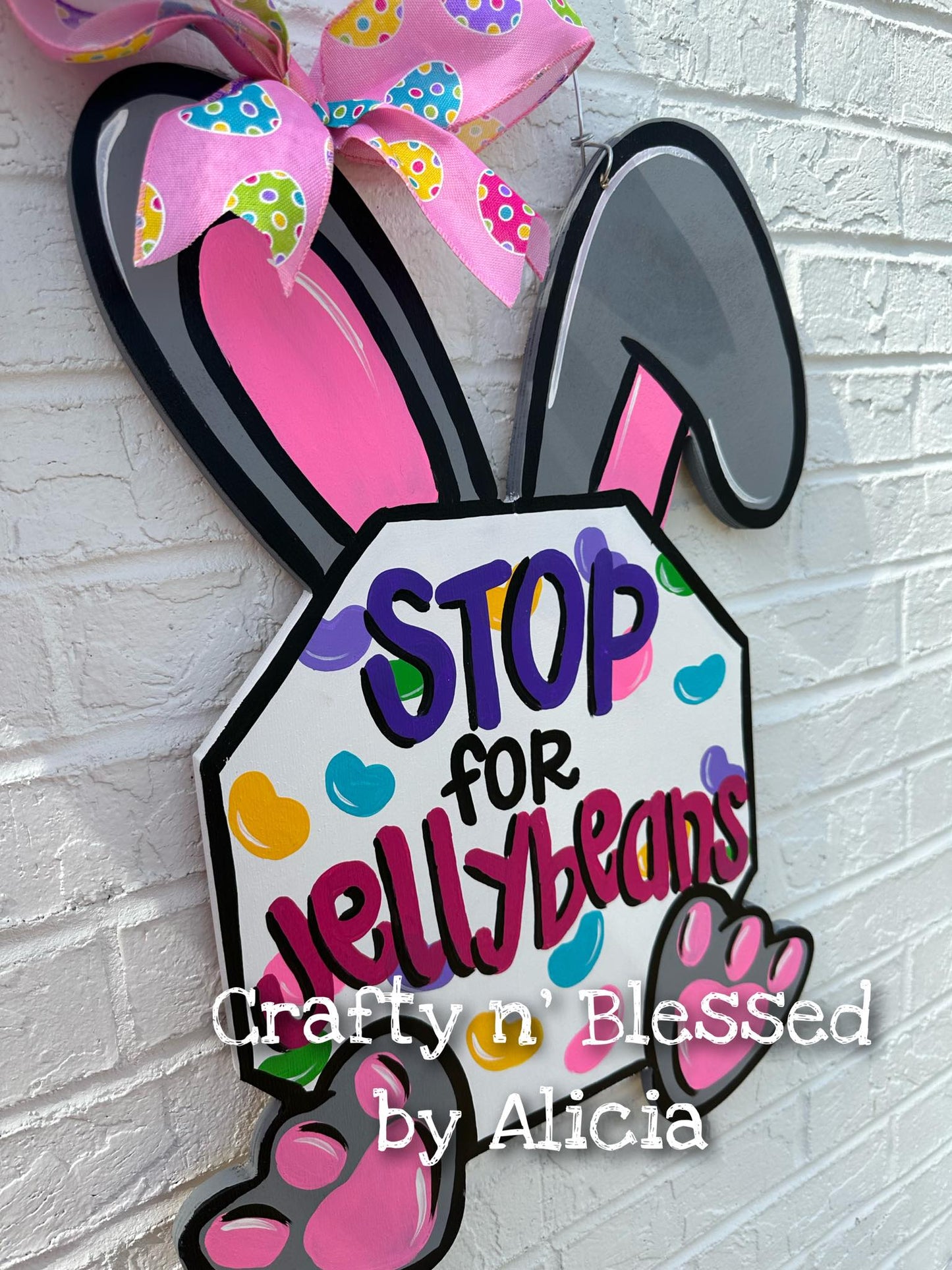 Stop for Jellybeans Door Hanger