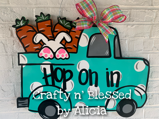 Easter Bunny Truck Door Hanger