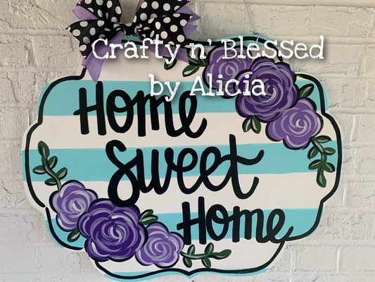 Cloudless Home Sweet Home Door Hanger
