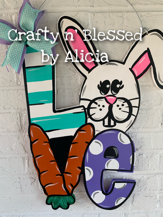 LOVE Bunny Door Hanger