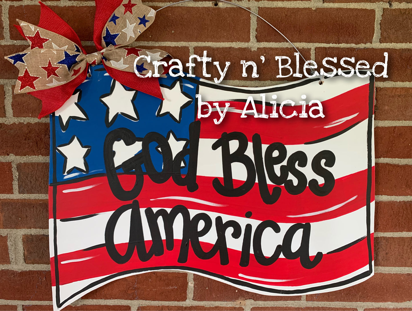 American Flag Door Hanger