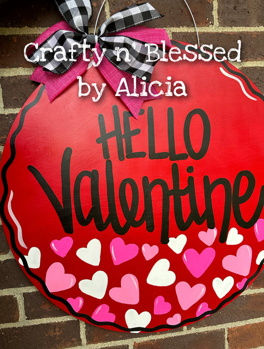 Full of hearts Valentine Door Hanger