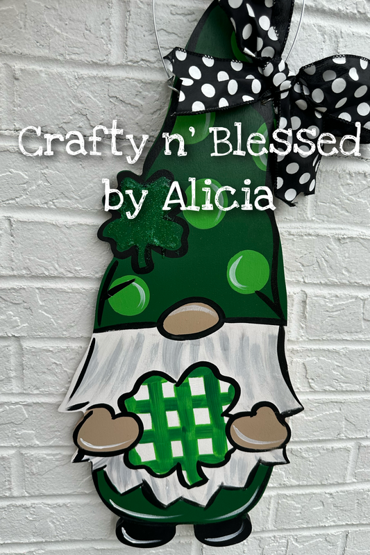 St. patty’s Gnome Door Hanger