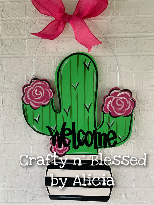 Cactus Door Hanger