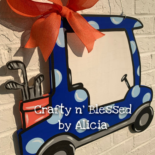 Personalized Golf Cart Door Hanger