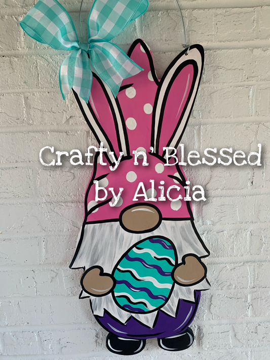 Bunny Gnome Door Hanger