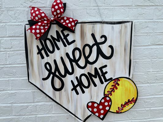 Home Plate and Heart Door Hanger