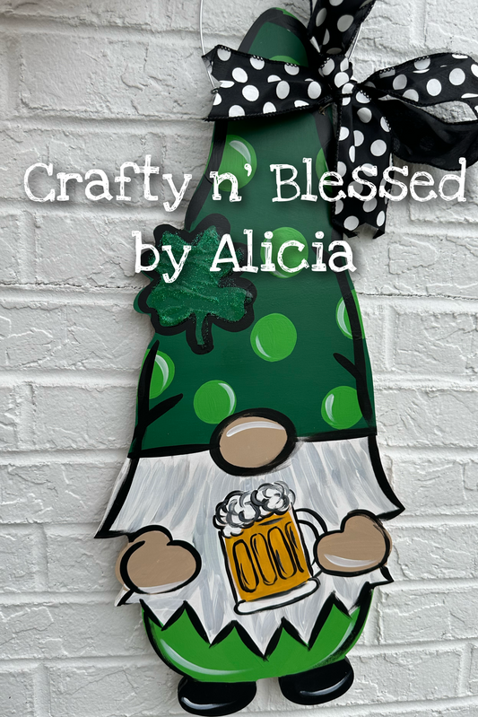 St. Patty’s Beer Gnome Door Hanger